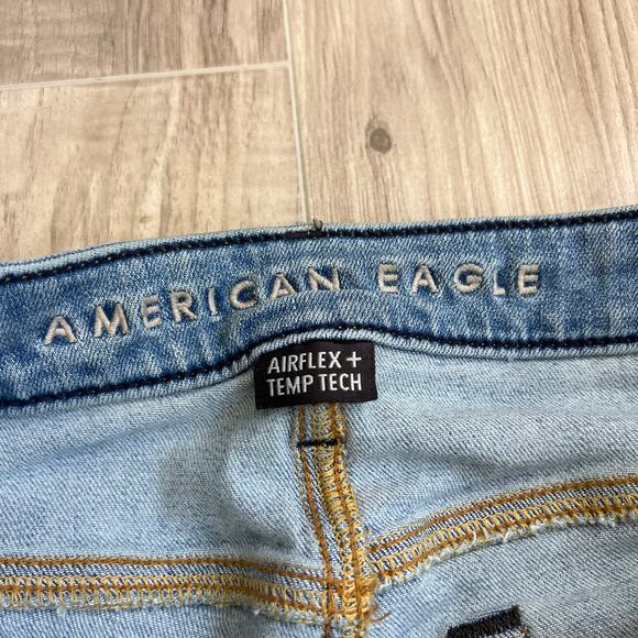 American Eagle Airflex + Temp Tech Athletic Skinny Distressed Jeans Size W28 L28 - Picture 8 of 12